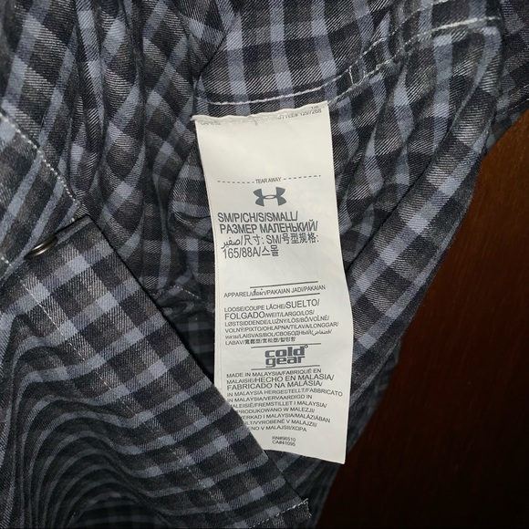 Men’s Small (S) UNDER ARMOUR ColdGear THREADBORNE Black Gray Insulated Shirt NEW - Picture 13 of 15